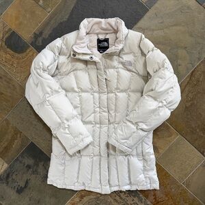 The North Face•LIKE NEW•Size L (10-12)•Nuptse Long Parka•Ivory•550-Fill Down❄️